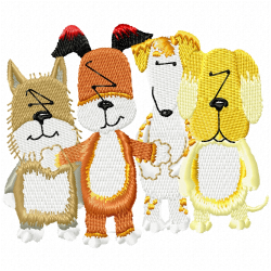 Dogs Embroidery Design 2 Dogs Embroidery Design 2